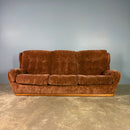 Mid Century Brown Three Seater Sofa Englender Vintage Retro MCM