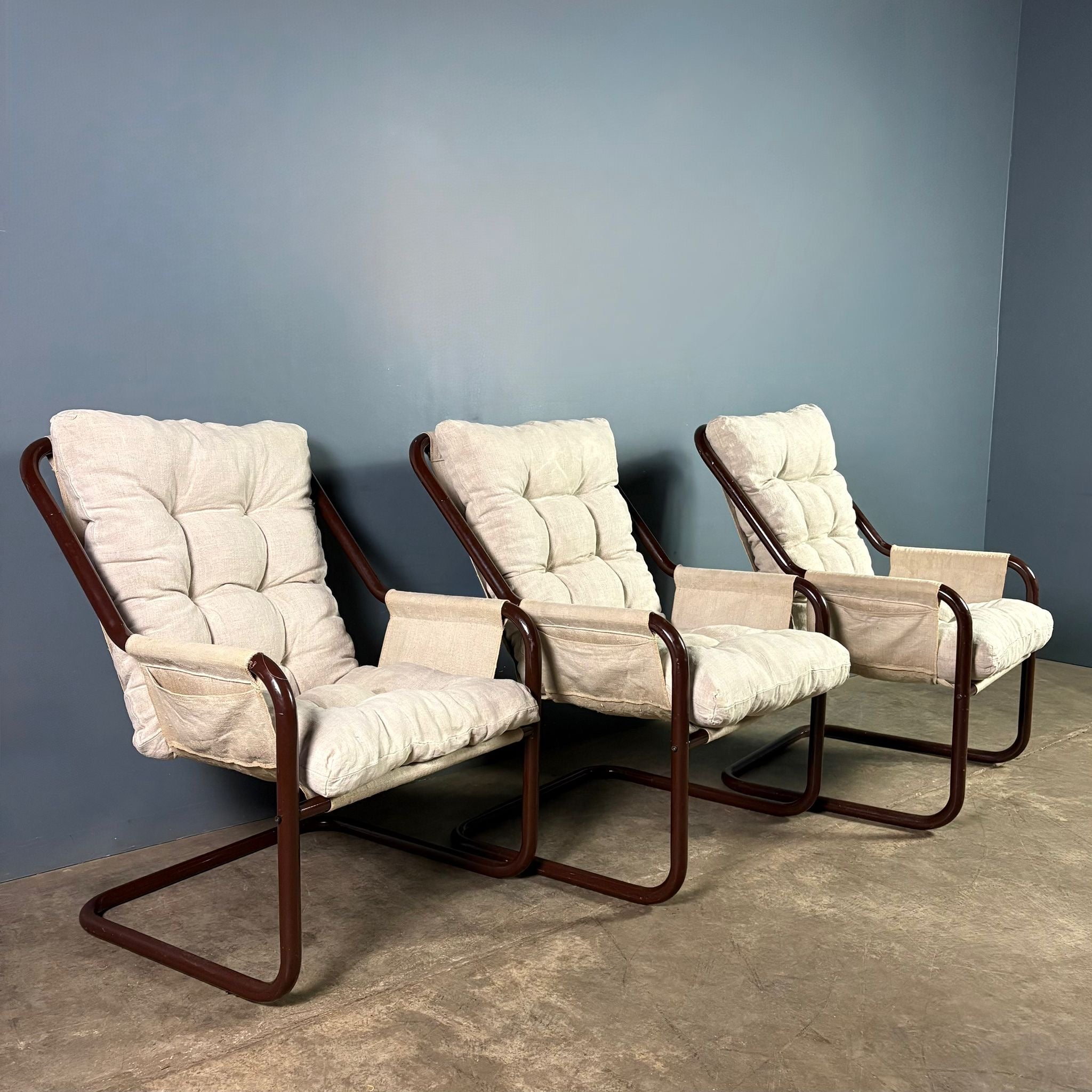 Danish 1970s Sling Lounge Chair Mid Century Vintage Retro MCM