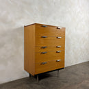SOLD Mid Century Stag Fineline Tall Boy/Chest Of Drawers By John & Sylvia Reid Vintage Retro MCM