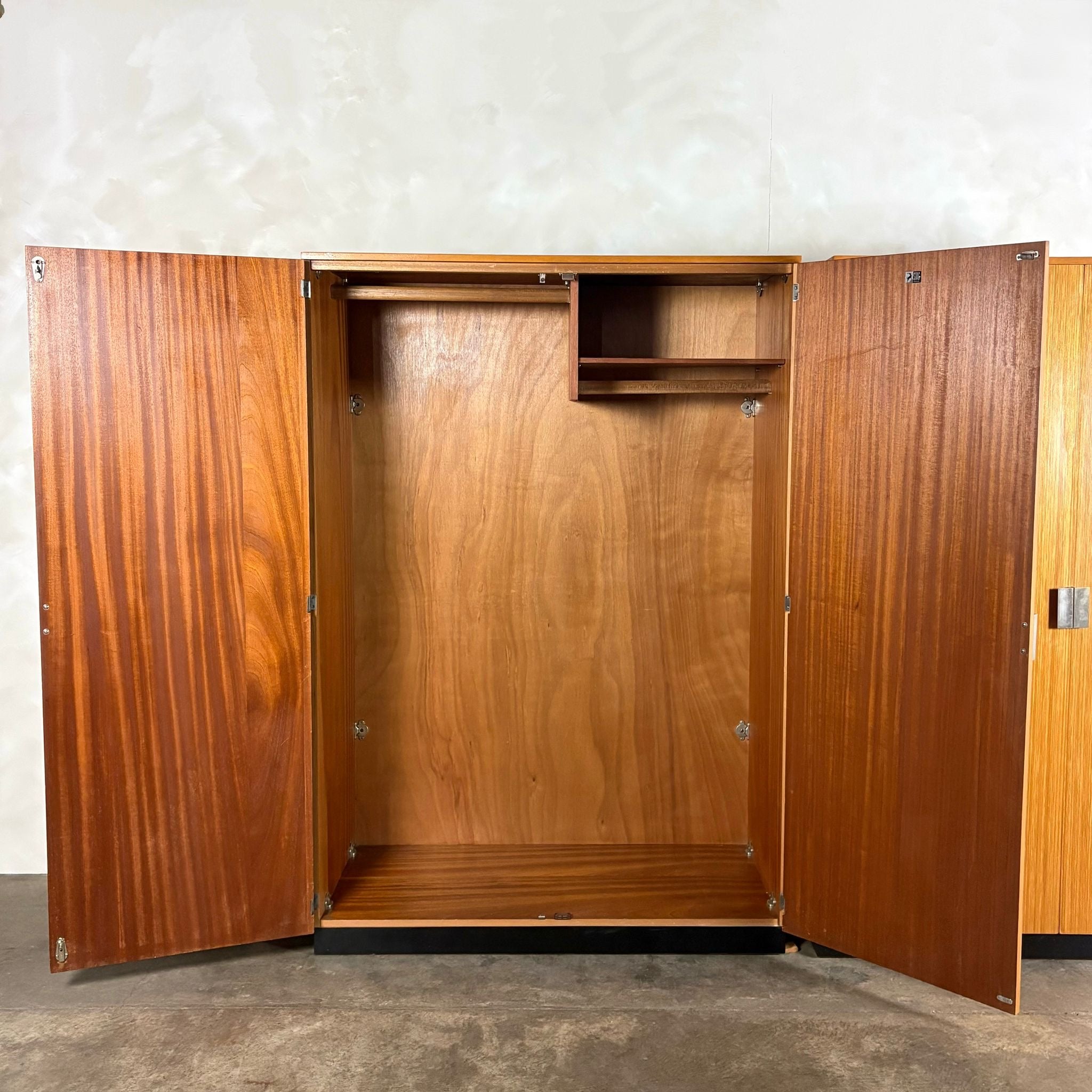 SOLD Mid Century Stag Fineline Pair Of Wardrobes By John & Sylvia Reid Vintage Retro MCM