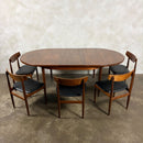 1960s G Plan Danish Range Extending Teak Dining Table & Five Dining Chairs By Ib Kofod-Larsen Mid Century Vintage Retro MCM