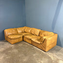 SOLD De Sede DS11 Style Patchwork Leather Modular Sofa Mid Century Vintage Retro MCM