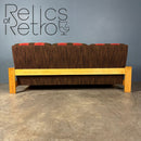 Three Seater Sofa Pine Mid Century Vintage Retro MCM