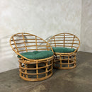 Mid Century Pair Of Bamboo Lounge Chairs Vintage Retro MCM