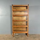 SOLD English Oak Glass Fronted Tall Cabinet/Bookcase Globe Wernicke Style Mid Century Vintage Retro MCM