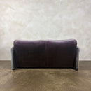 SOLD Maralunga Purple Blue Two Seater Sofa By Vico Magistretti For Cassina 1979 Mid Century Vintage Retro MCM