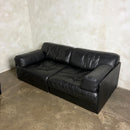 Four De Sede DS-76 Black Leather 1972 Sofa/Chairs Sofa Beds Mid Century Vintage Retro MCM