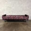 Floral Three Seater Sofa Bed Mid Century Vintage Retro MCM