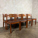 Set Of Eight 1970s Danish Teak Dining Chairs By Dyrlund Mid Century Vintage Retro MCM