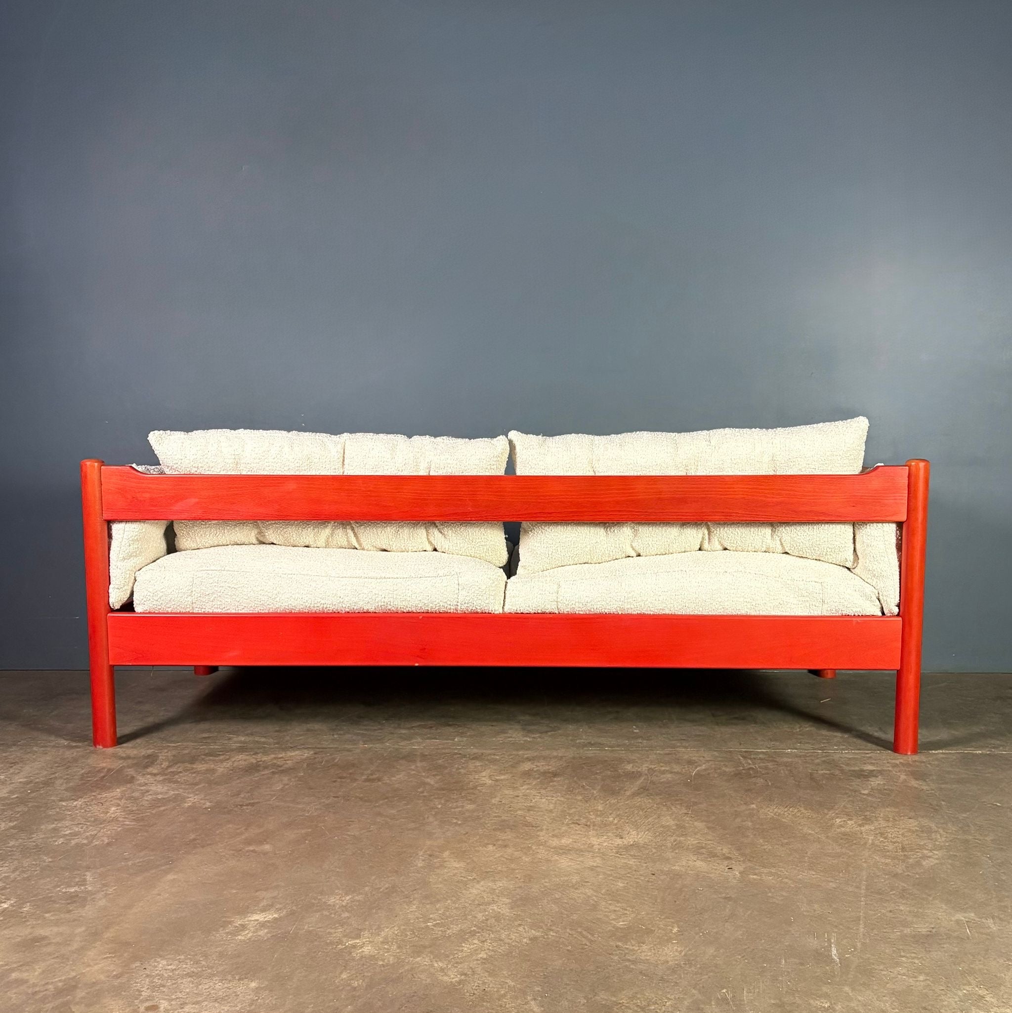 Red Habitat Vico Magistretti Carimate Three Seater Sofa/Daybed Mid Century Vintage Retro MCM