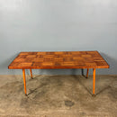 Teak Parquet Coffee Table Mid Century Vintage Retro MCM