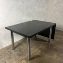 Six Black Marcel Breuer Cesca Bauhaus Dining Chairs With Matching Extending Dining Table Mid Century Vintage Retro MCM