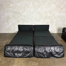 Four De Sede DS-76 Black Leather 1972 Sofa/Chairs Sofa Beds Mid Century Vintage Retro MCM