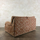 Two Seater 1980s Geometric Patterned Sofa Post Modern Mid Century Vintage Retro MCM