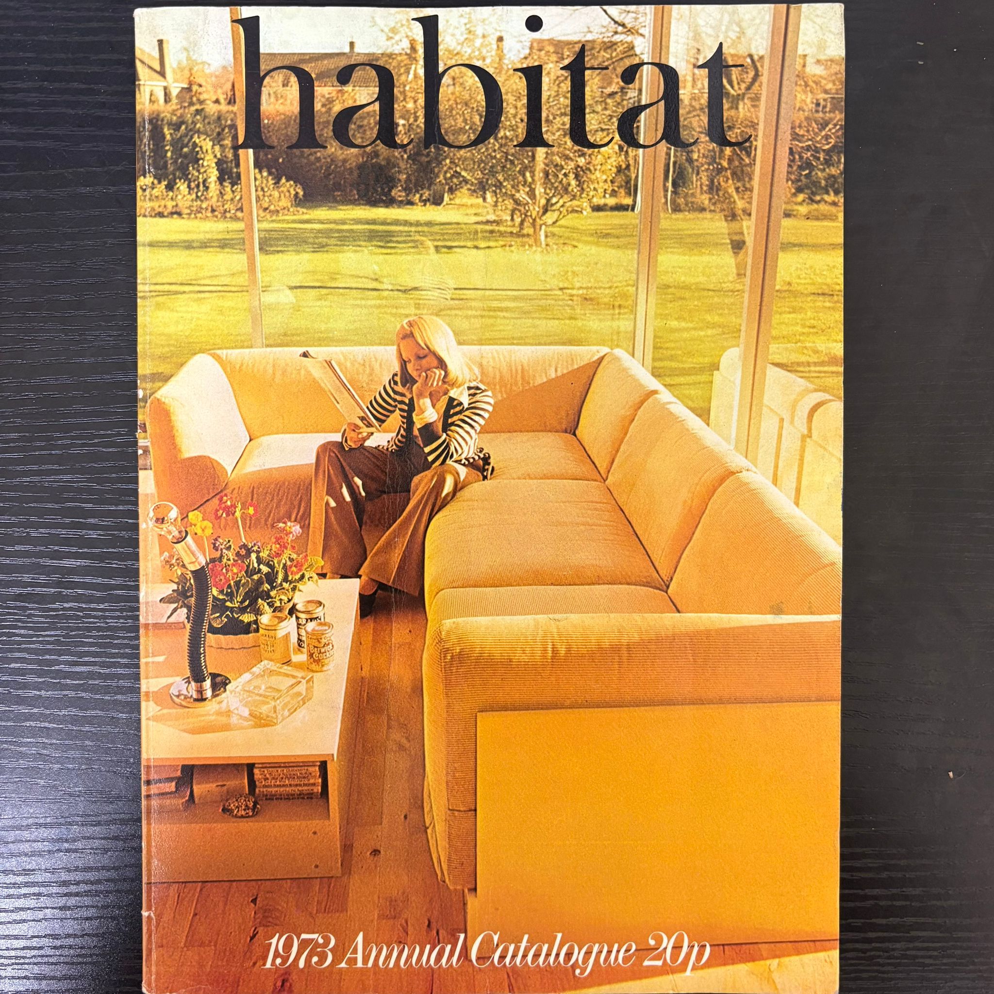 SOLD Mid Century Green Corduroy & Black Three Seater Sofa Vintage Retro MCM