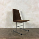 Six Mid Century Pieff Lisse Chrome Geometric Dining Chairs Vintage Retro MCM