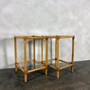 Pair Of Bamboo Bedside/Side Tables Mid Century Vintage Retro MCM
