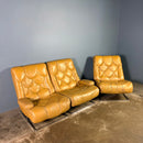SOLD Tetrad Modular Nucleus Three Seater Sofa/Leather Chairs Mid Century Vintage Retro MCM