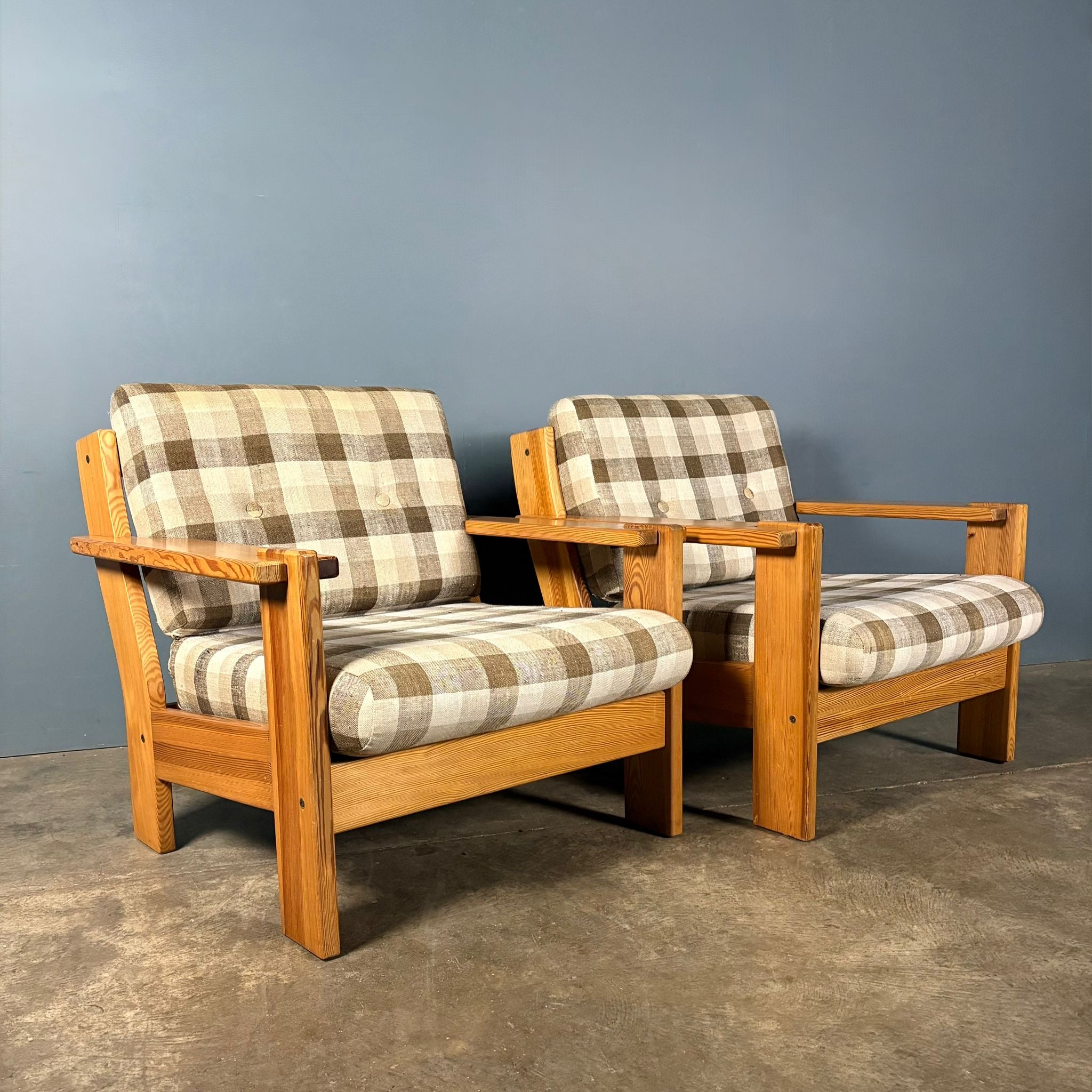 Pine Armchair Mid Century Vintage Retro MCM