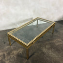 Pierre Vandel Brass Glass Coffee Table Mid Century Vintage Retro MCM