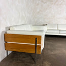 Mid Century White Leather Robin Day For Habitat Forum II Three Seater Sofa Vintage Retro MCM