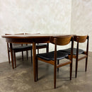 1960s G Plan Danish Range Extending Teak Dining Table & Five Dining Chairs By Ib Kofod-Larsen Mid Century Vintage Retro MCM