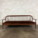 Greaves & Thomas Brown Three Seater Sofa Mid Century Vintage Retro MCM
