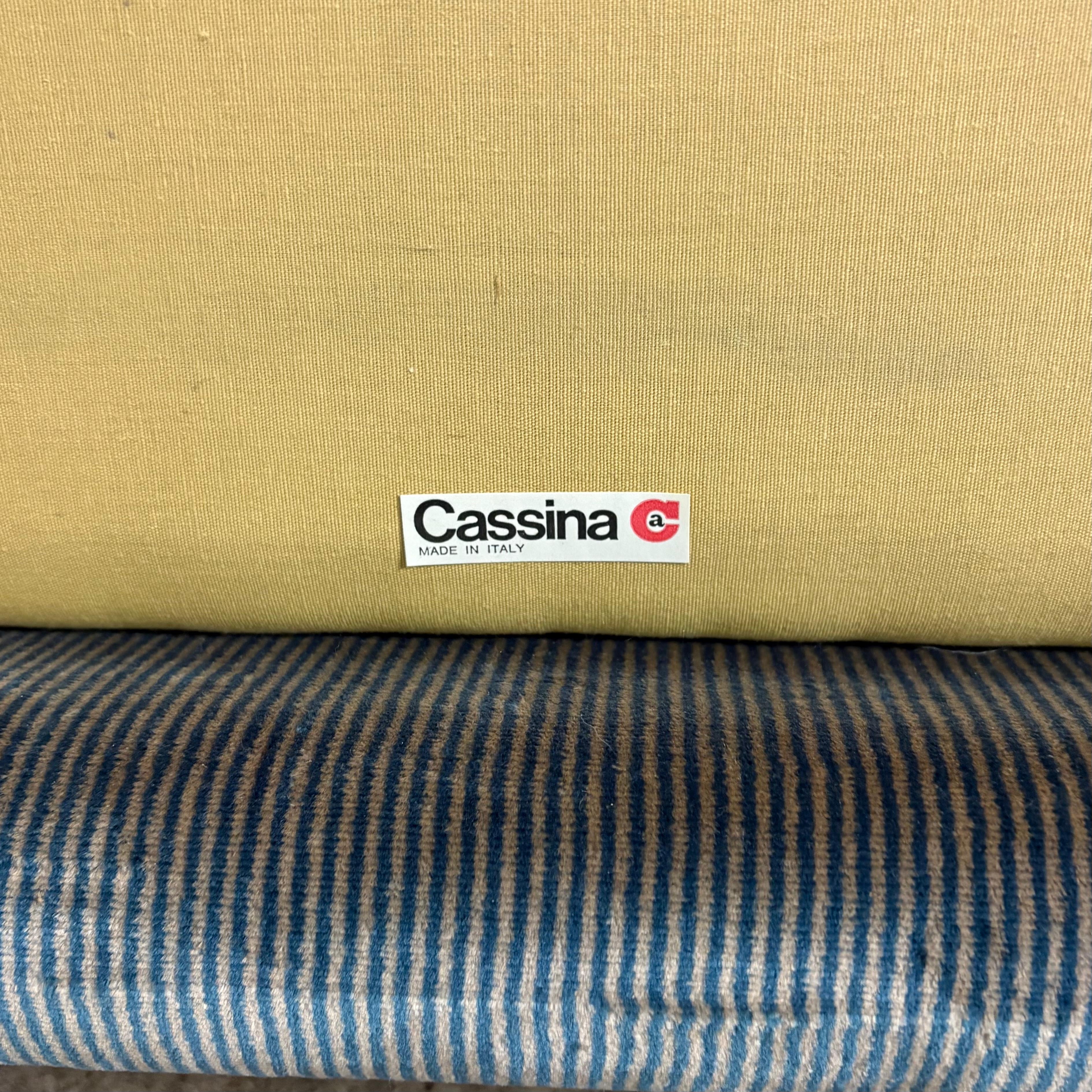 SOLD Maralunga Purple Blue Two Seater Sofa By Vico Magistretti For Cassina 1979 Mid Century Vintage Retro MCM