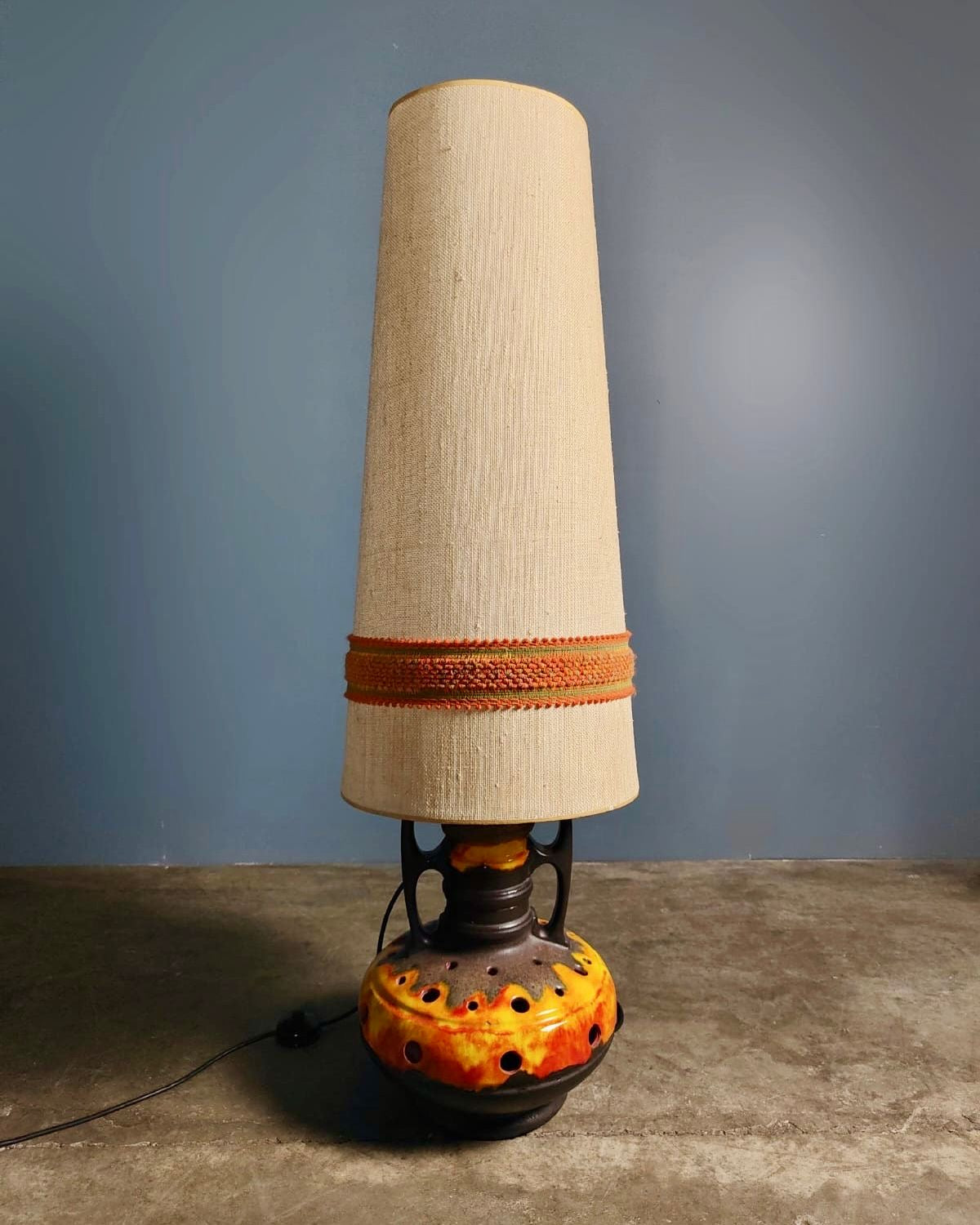 West German Fat Lava Floor Lamp Mid Century Vintage Retro MCM