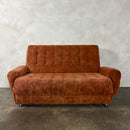 SOLD Mid Century Modular Brown Two Seater Sofa Bed & Armchair With Coffee Table Vintage Retro MCM
