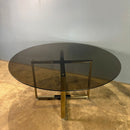 SOLD Pieff Brass Glass Dining Table Mid Century Vintage Retro MCM