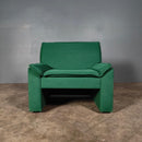 Green Wool Lounge Chair Mid Century Vintage Retro MCM