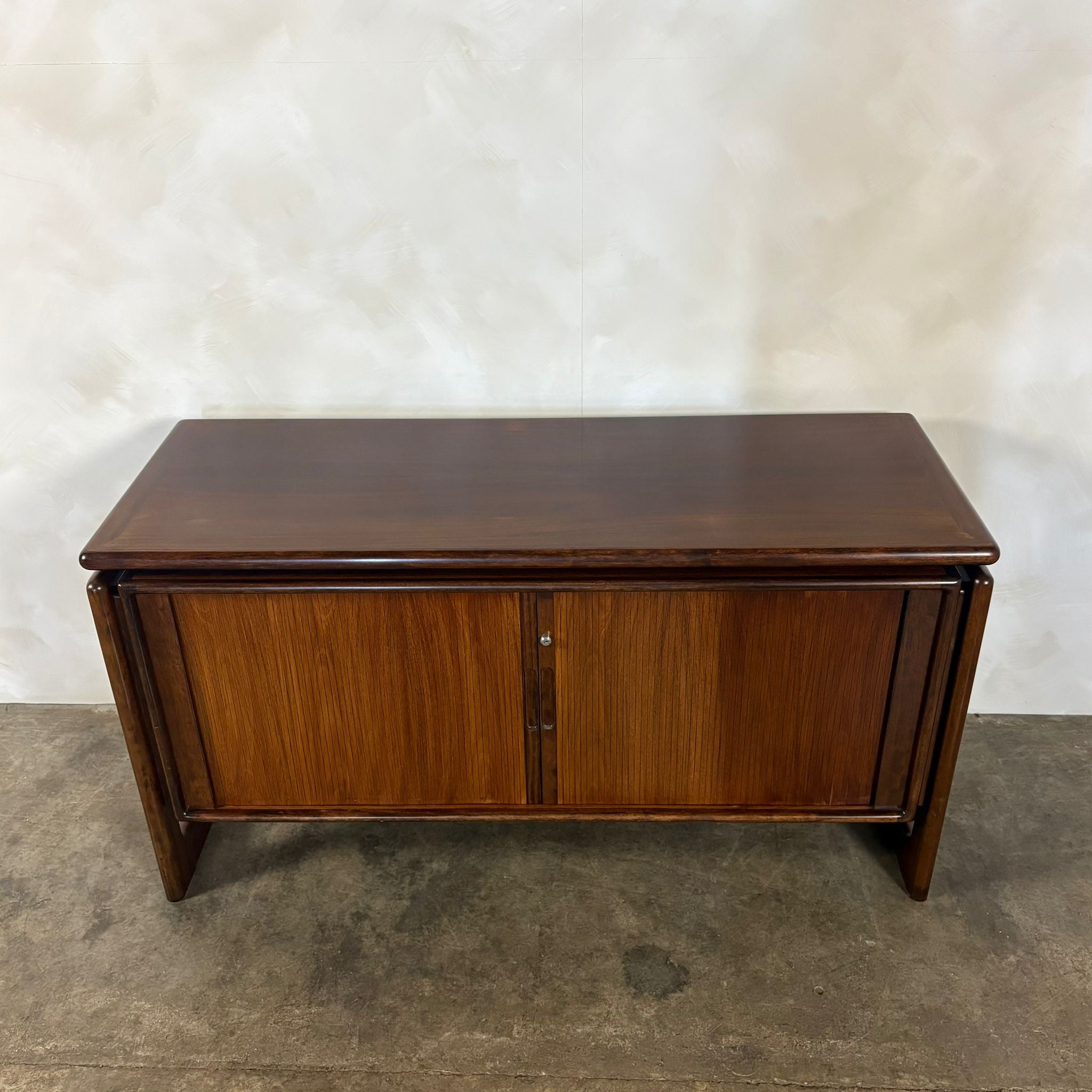 Dyrlund Rosewood Tambour Sideboard Credenza Danish Mid Century Vintage Retro MCM