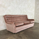 Mid Century Three Seater Sofa Blush Pink Vintage Retro MCM
