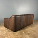 SOLD De Sede DS44 Three Seater Sofa Brown Tan Leather Mid Century Vintage Retro MCM
