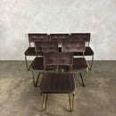 Six Marcel Breuer Cesca Brass Dining Chairs Mid Century Vintage Retro MCM