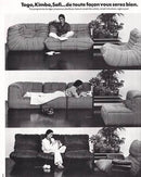 Togo Sofa Set Michel Ducaroy Ligne Roset Grey Leather Mid Century Vintage Retro MCM
