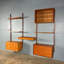 Mid Century Poul Cadovius Royal System Cado Large Teak Wall Unit Vintage Retro MCM Set 4