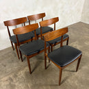 1960s G Plan Danish Range Extending Teak Dining Table & Five Dining Chairs By Ib Kofod-Larsen Mid Century Vintage Retro MCM