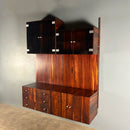Pieff Rosewood Modular Wall Shelving Units Mid Century Vintage Retro MCM