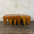 Marcel Breuer For Isokon Set Of Three Bent Beech Plywood Nesting Tables 1960s Mid Century Vintage Retro MCM