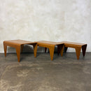 Marcel Breuer For Isokon Set Of Three Bent Beech Plywood Nesting Tables 1960s Mid Century Vintage Retro MCM