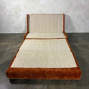 SOLD Mid Century Modular Brown Two Seater Sofa Bed & Armchair With Coffee Table Vintage Retro MCM