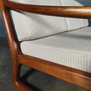 Mid Century Danish Juul Kristensen Teak Three Seater Sofa Vintage Retro MCM