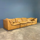 SOLD De Sede DS11 Style Patchwork Leather Modular Sofa Mid Century Vintage Retro MCM