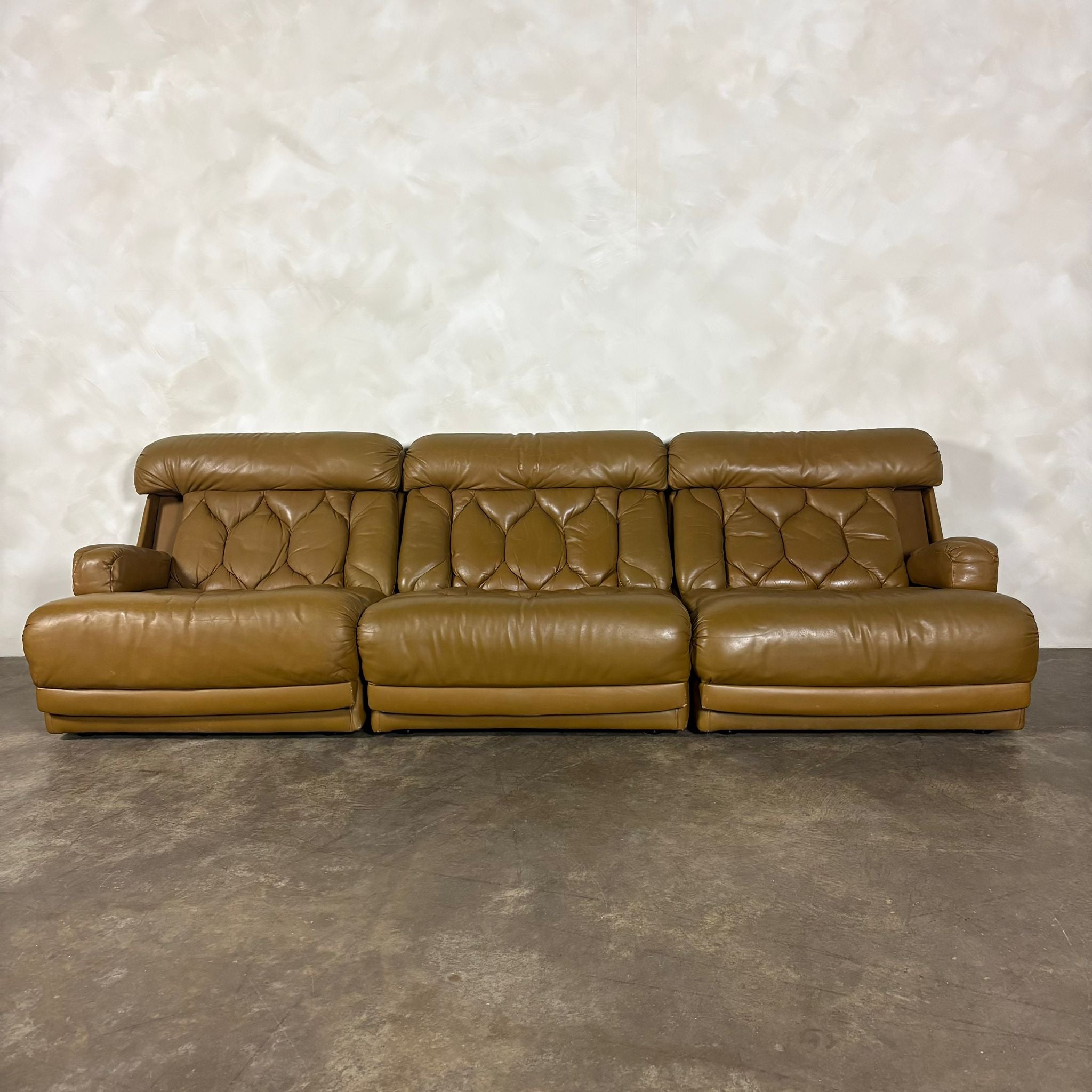 Tetrad Nucleus Leather Armchairs/Sofa Lounge Suite Mid Century Vintage Retro MCM