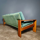 Niels Eilersen Three Seater Green Velvet Danish Sofa Mid Century Vintage Retro MCM