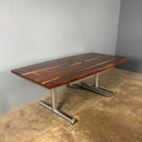 Pieff Eleganza Rosewood & Chrome Dining Table Mid Century Vintage Retro MCM