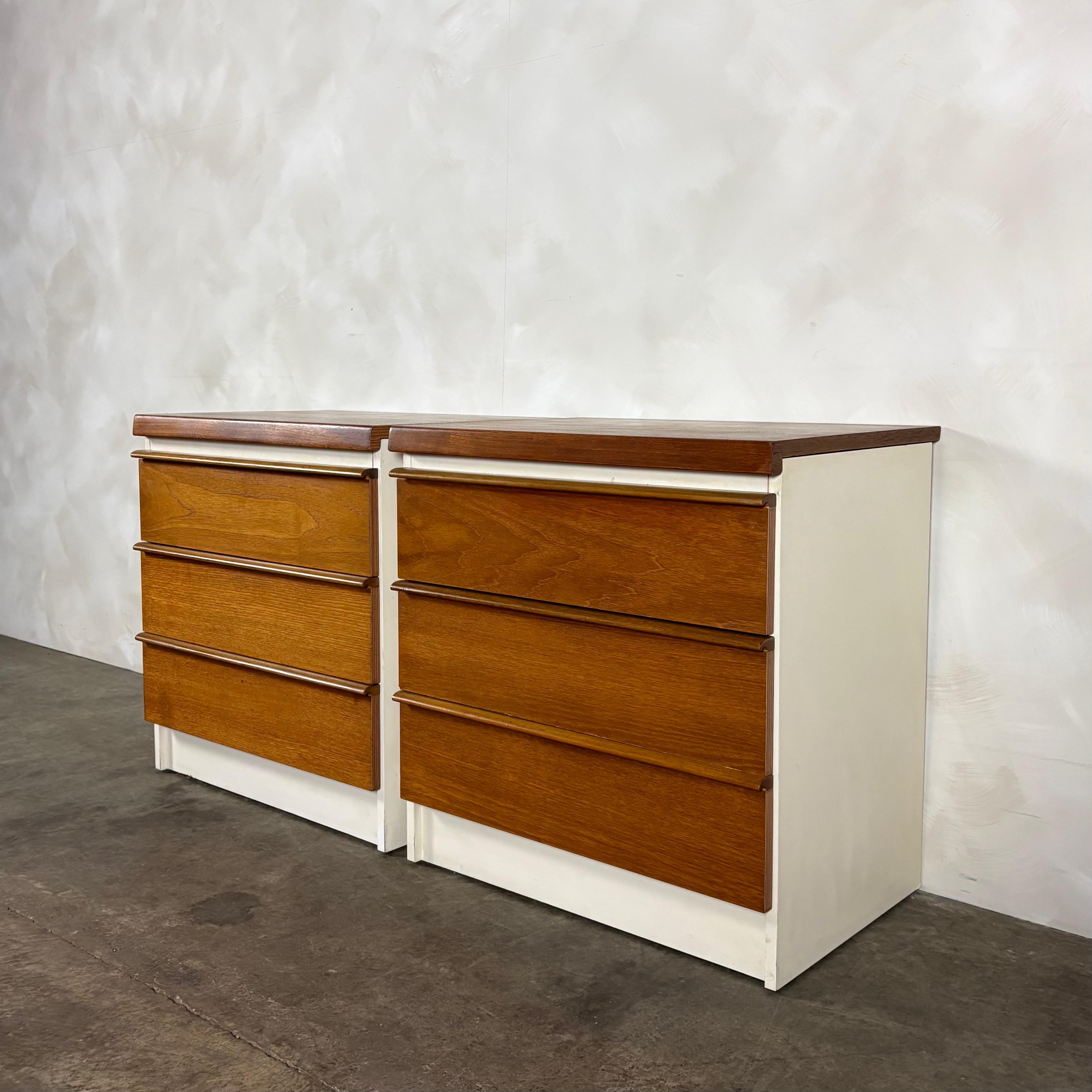 Pair Of Bedside Tables Bath Cabinet Makers BCM Mid Century Vintage Retro MCM