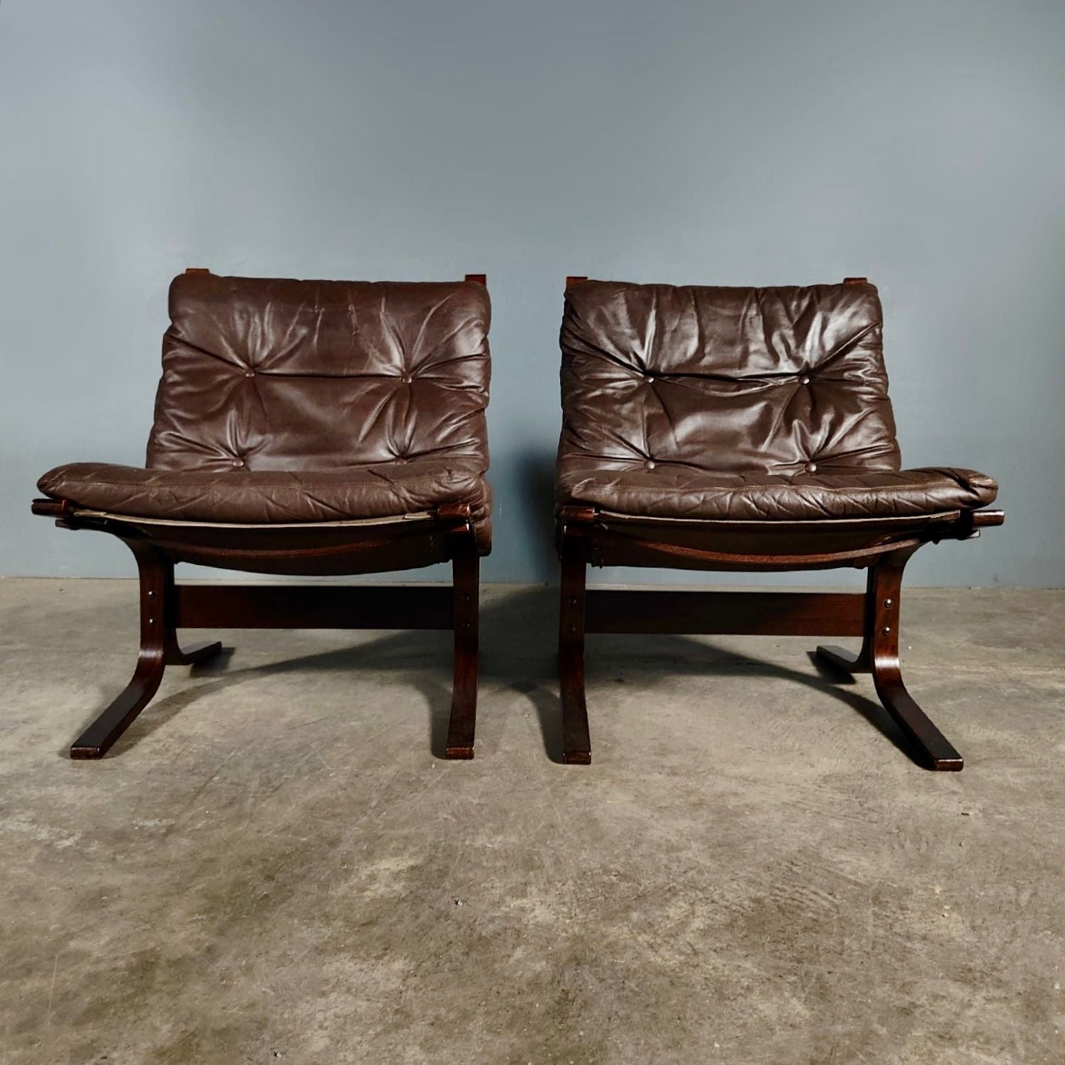Siesta Leather Lounge Chair By Ingmar Relling For Westnofa Mid Century Vintage Retro MCM